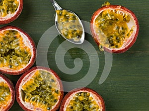 Selection of Fresh Tropical Passion Fruits