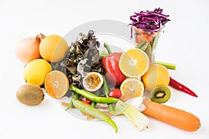 A selection of fresh vegetables for a heart healthy diet as recommended by doctors