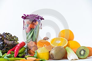 A selection of fresh vegetables for a heart healthy diet as recommended by doctors