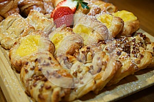 A selection of freshly baked Danish Pastries