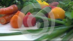 Selection of healthy organic fresh vegetables