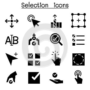 Selection icon set vector illustration