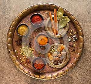 Selection Indian Spices and seasonings
