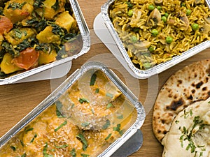 Selection Indian Take Away Dishes