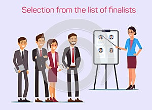 Selection from List Finalists. Woman with Pointer. photo