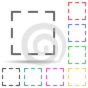 selection mark multi color style icon. Simple thin line, outline  of web icons for ui and ux, website or mobile application