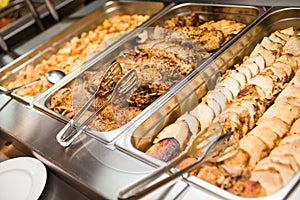 Selection of meats as a snack on