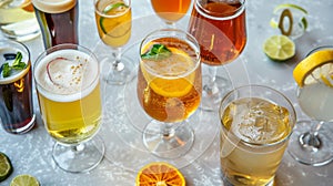 A selection of nonalcoholic beer and wine for those wanting a more traditional mocktail option photo