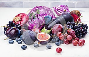 Selection of purple foods