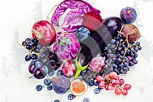Selection of purple foods