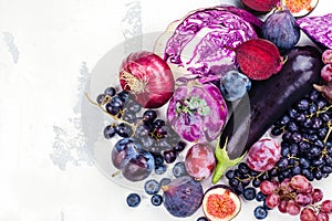 Selection of purple foods