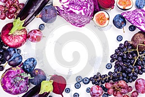 Selection of purple foods