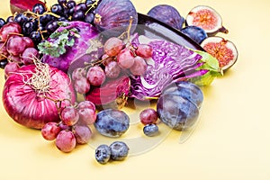 Selection of purple foods