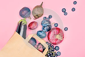 Selection of purple foods