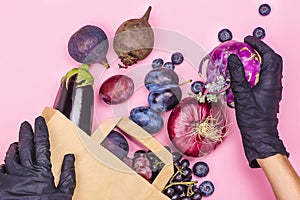 Selection of purple foods