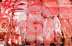 Selection of quality red meat photo