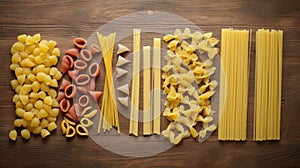 Selection of Raw Pasta Varieties