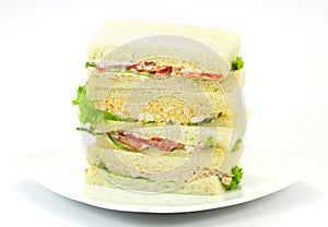A selection of Sandwiches with various fillings photo