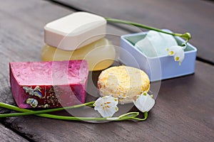 A selection of soap bars