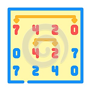 selection sort algorithm color icon vector illustration