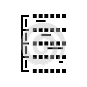 selection sort algorithm glyph icon vector illustration