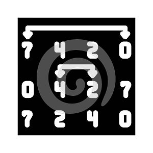 selection sort algorithm glyph icon vector illustration