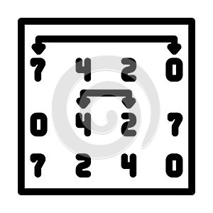 selection sort algorithm line icon vector illustration