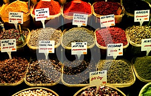 Selection of Spices. Istanbul. photo