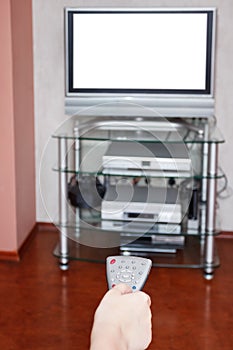 Selection of TV channels by remote control