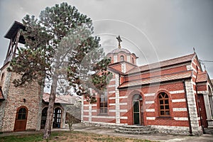 Selective blur on the crkva svetog arhangela mihaila of Ram on a cloudy afternoon. Also called Church of Saint Michael the