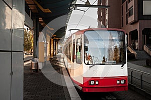 Selective blur on a tram of the U-Bahn of Dortmund on Aplerbeck station. Dortmund U-Bahn, or Dortmund Stadtbahn, is the urban tram