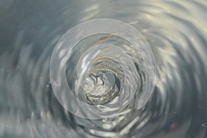 Selective closeup shot of beautiful water spiral