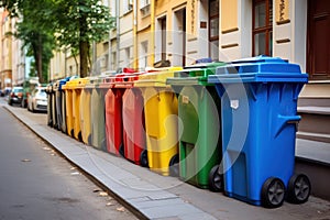 Selective collection of garbage colored containers