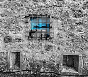 Selective desaturation of a blue window