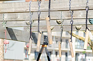 selective focus, detail of an obstacle of an ocr obstacle race photo