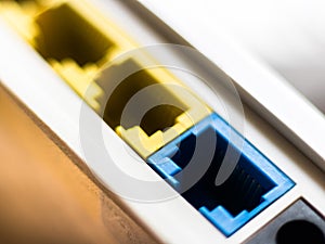 Selective focus of ethernet ports on the back of modem