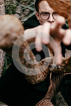 selective focus of fashionable young man