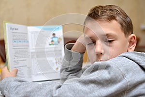 Selective focus of little boy learning how to write his name, Kid study at home, Children do homework at home, Concept for toddler