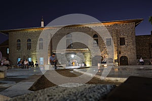 Selective focus, long exposure photo at night in Diyarbakir,