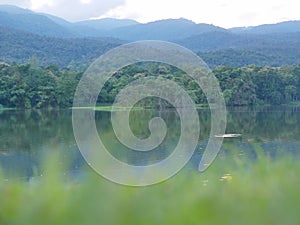 Moutain and lake in the North of Thailand