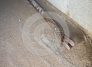 Selective focus of the old crowbar.