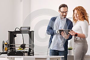 Selective focus of a professional 3d printing machine