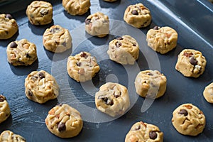 Selective focus with shallow depth of field on home made cookies