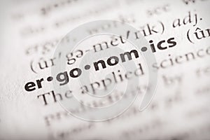 Dictionary Word Series - Ergonomics