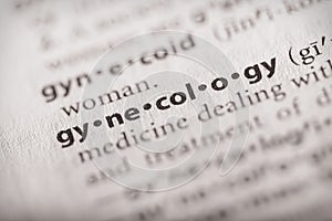 Dictionary Word Series - Gynecology photo