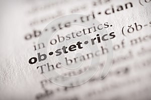 Dictionary Word Series - Obstetrics photo