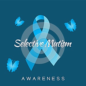 Selective Mutism Awareness Vector Illustration