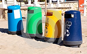 Selective recicle bins photo