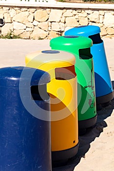 Selective recicle bins photo