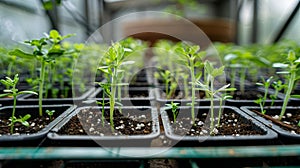 Selective seedling thinning process to ensure optimal growth conditions for remaining plants